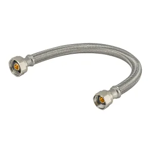 1/2″ Comp. x 1/2″ FIP Braided Stainless Steel Faucet Connector – 20″