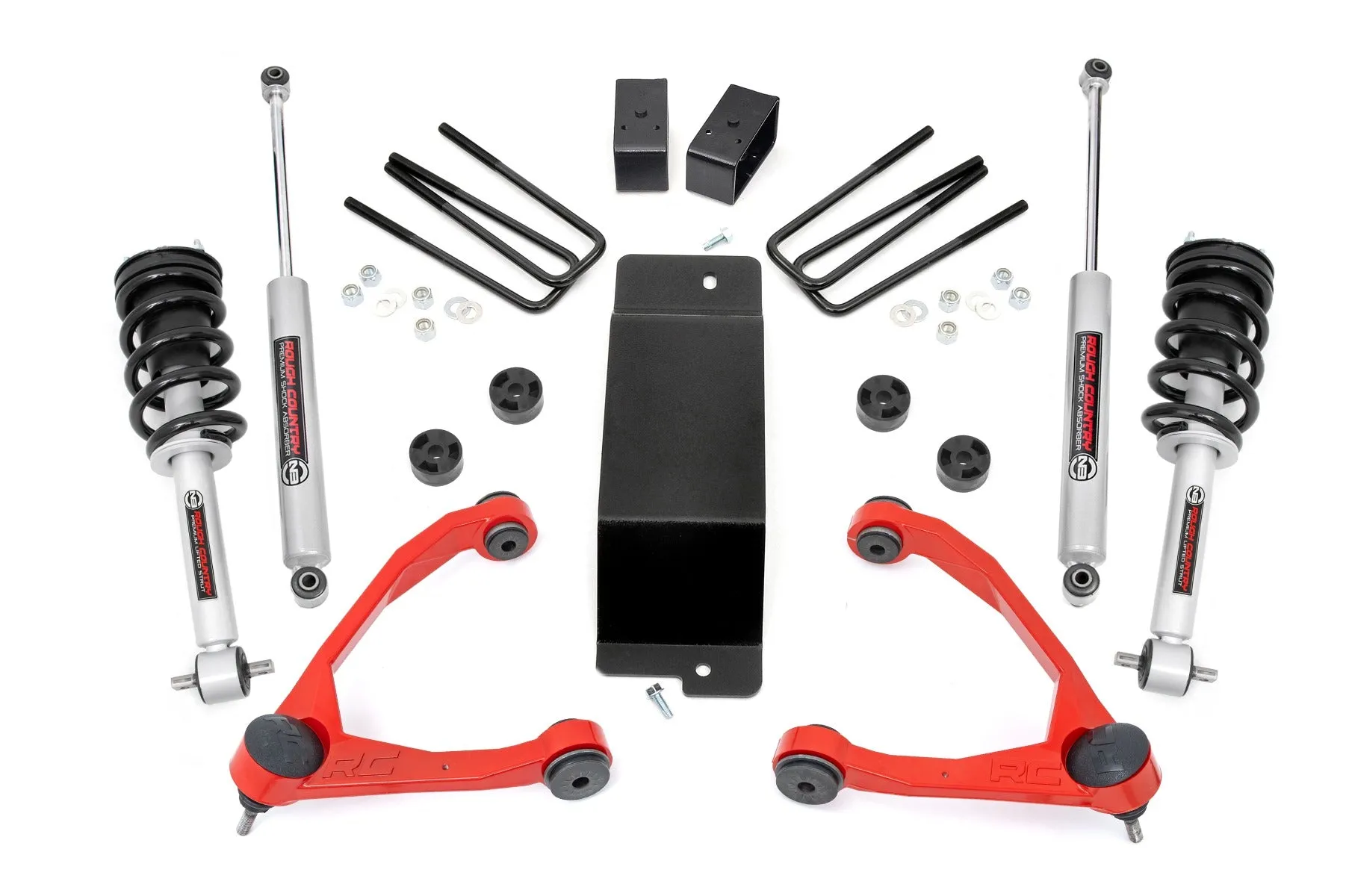 3.5 Inch Lift Kit | Forged UCA | N3 Strut | Chevy/GMC 1500 (14-16) PN# 19432RED