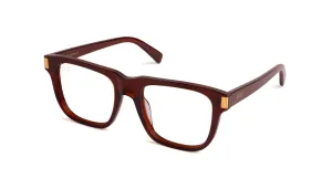 9FIVE Ocean Cognac & 24K Gold Clear Lens Glasses
