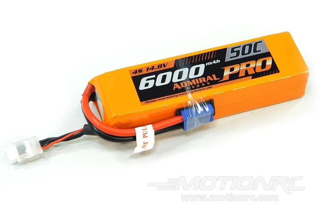 Admiral Pro 6000mAh 4S 14.8V 50C LiPo Battery with EC5 Connector