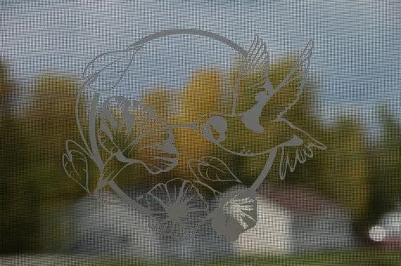 Bear Etched Glass Vinyl Decals Sliding Door Safety Stickers