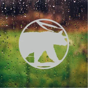 Bear Safety Film Etched Glass Vinyl Decals Sliding Door Safety Stickers