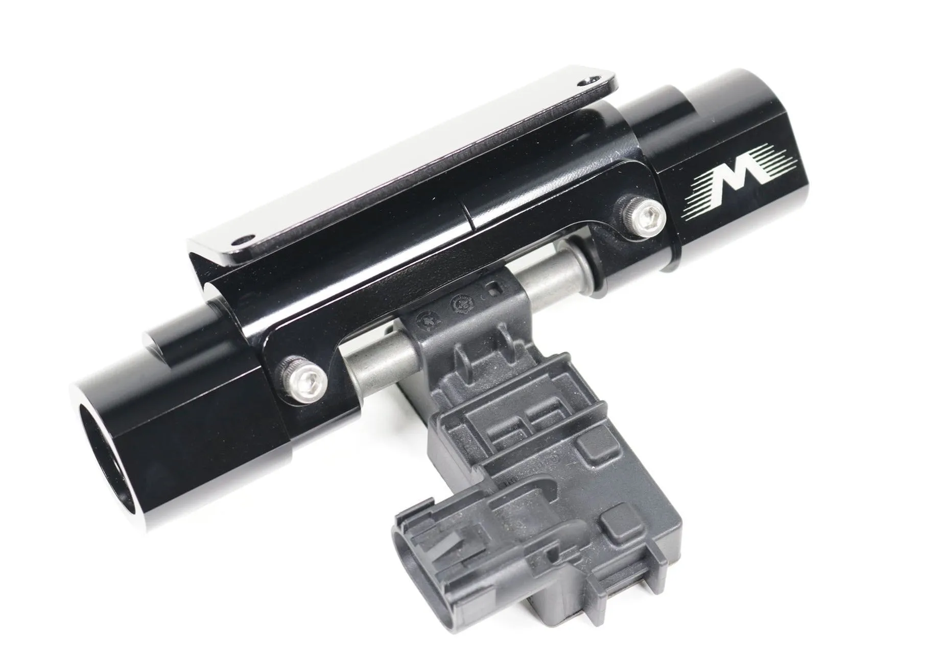 Billet Dual Channel In Line Flex Fuel Sensor Mount 6, 8, 10AN Sensor Not Included