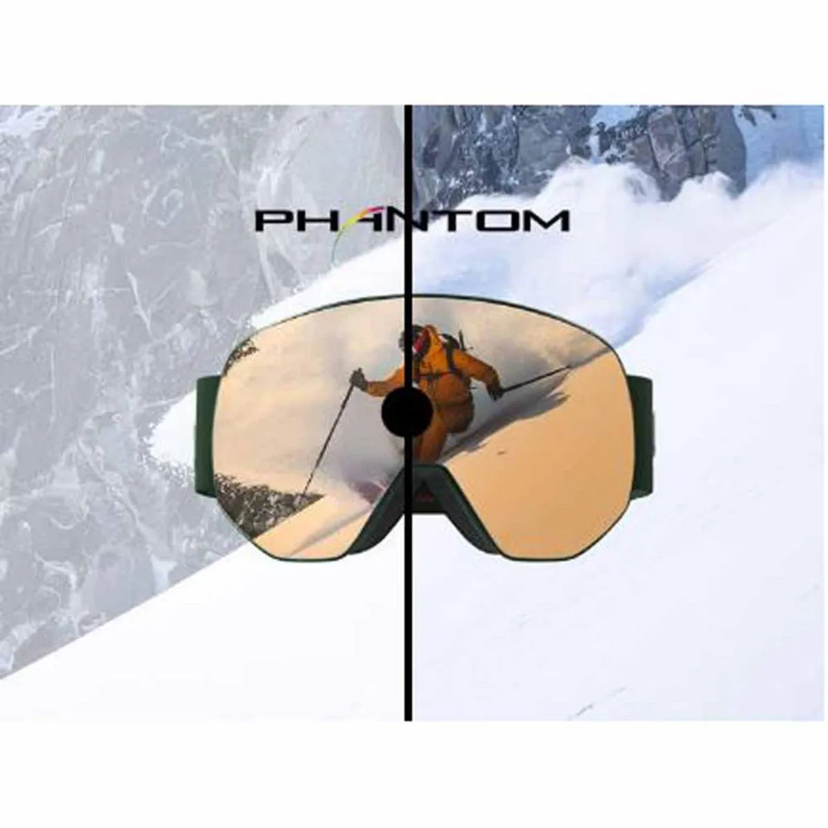 Bolle Laika Goggle Black Corp Matte - Phantom  Blue Semi-Polarized Photochromic