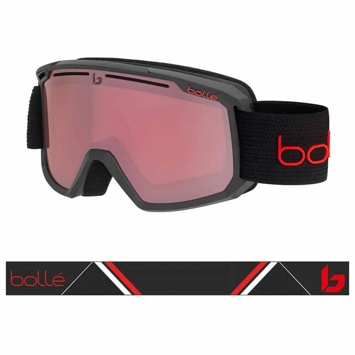 Bolle Maddox Goggle Black Matte - Vermillon Gun