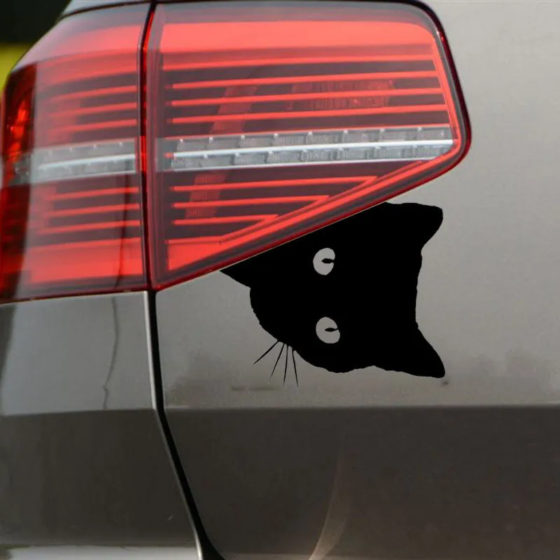 Cool Peering Cat Face Car Decal
