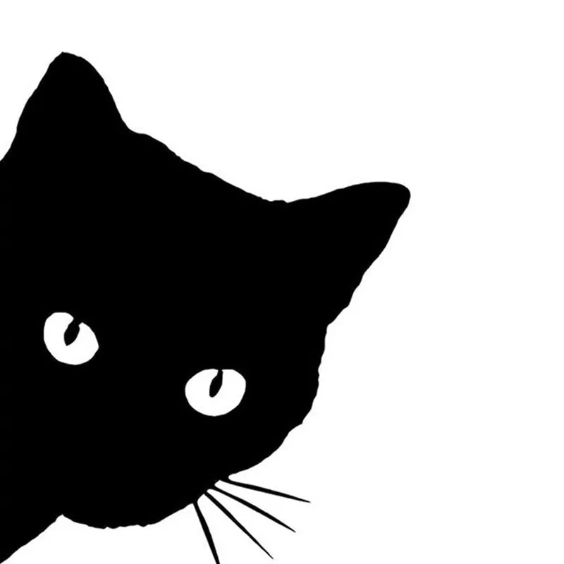 Cool Peering Cat Face Car Decal