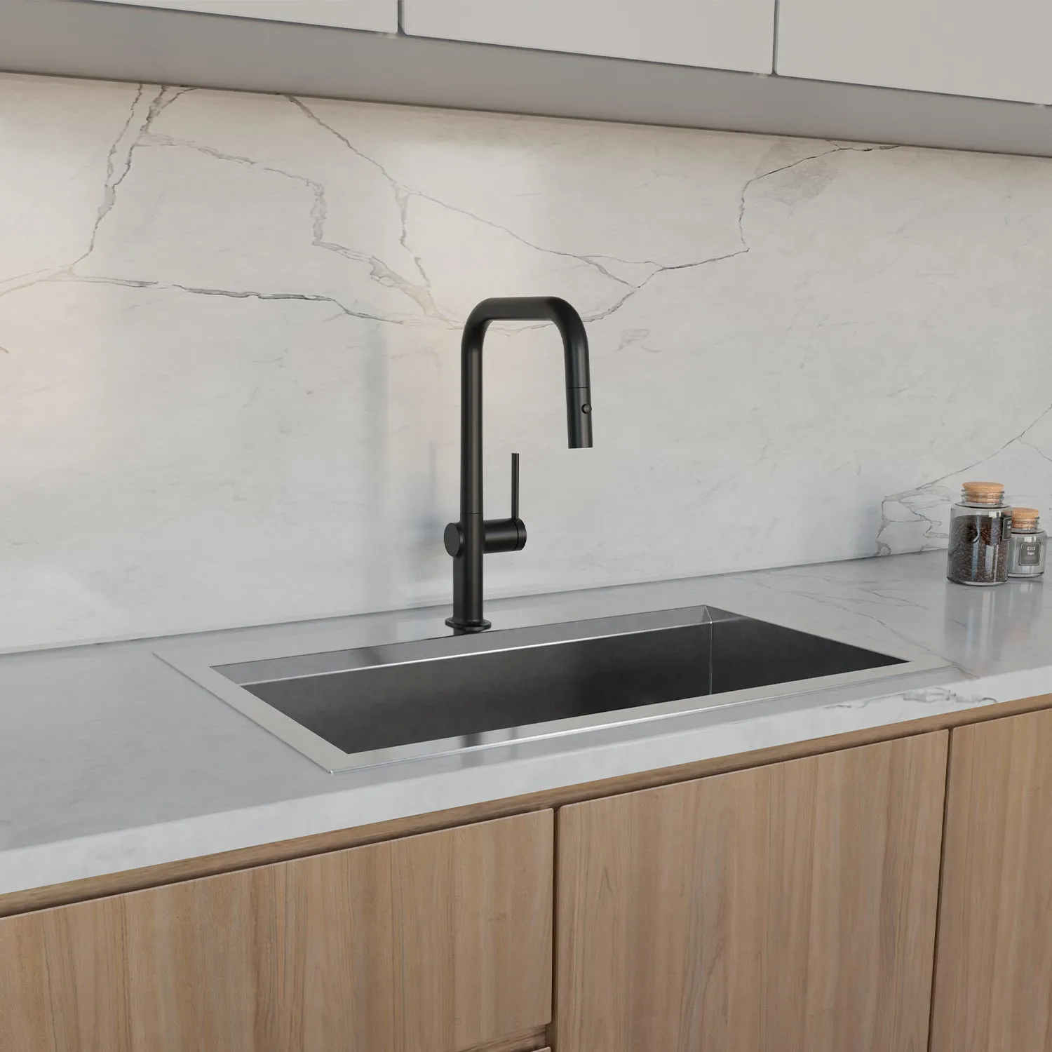 DAX Single Handle Pull Out Kitchen Faucet (DAX-8020007)