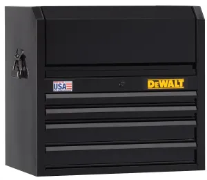 DeWALT DWST22644 Tool Chest, 7206 cu-in, 26 in OAW, 24-1/2 in OAH, 18 in OAD, Steel, Black, 4-Drawer :EA: QUANTITY: 1