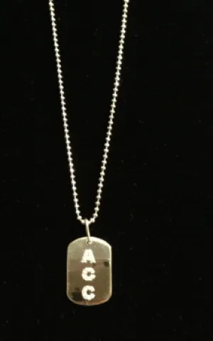 Dog Tag with Pave Diamonds (Customizable)