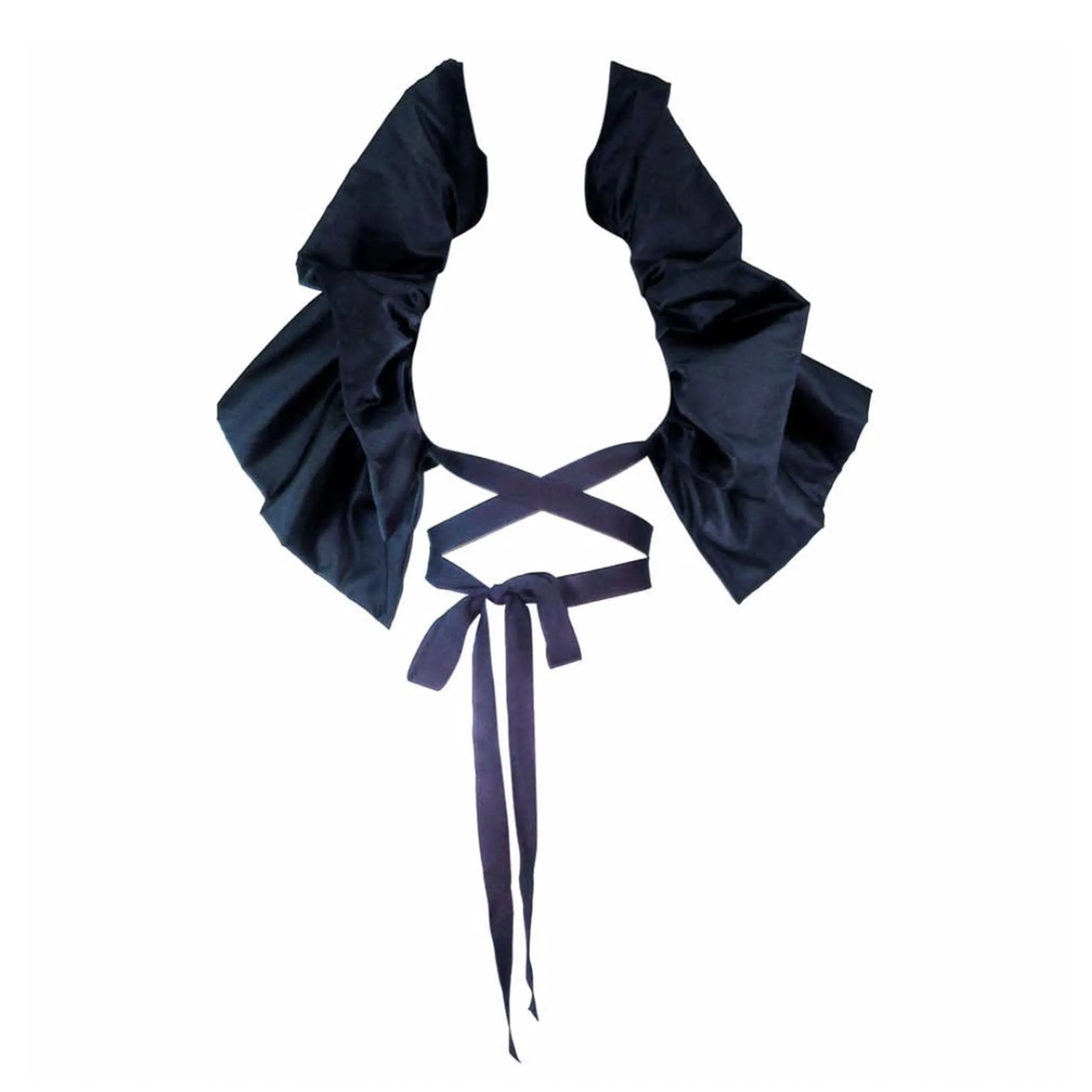 ELIZABETH MASON COUTURE 'Avant Garde' Black Silk Wrap Made to Order