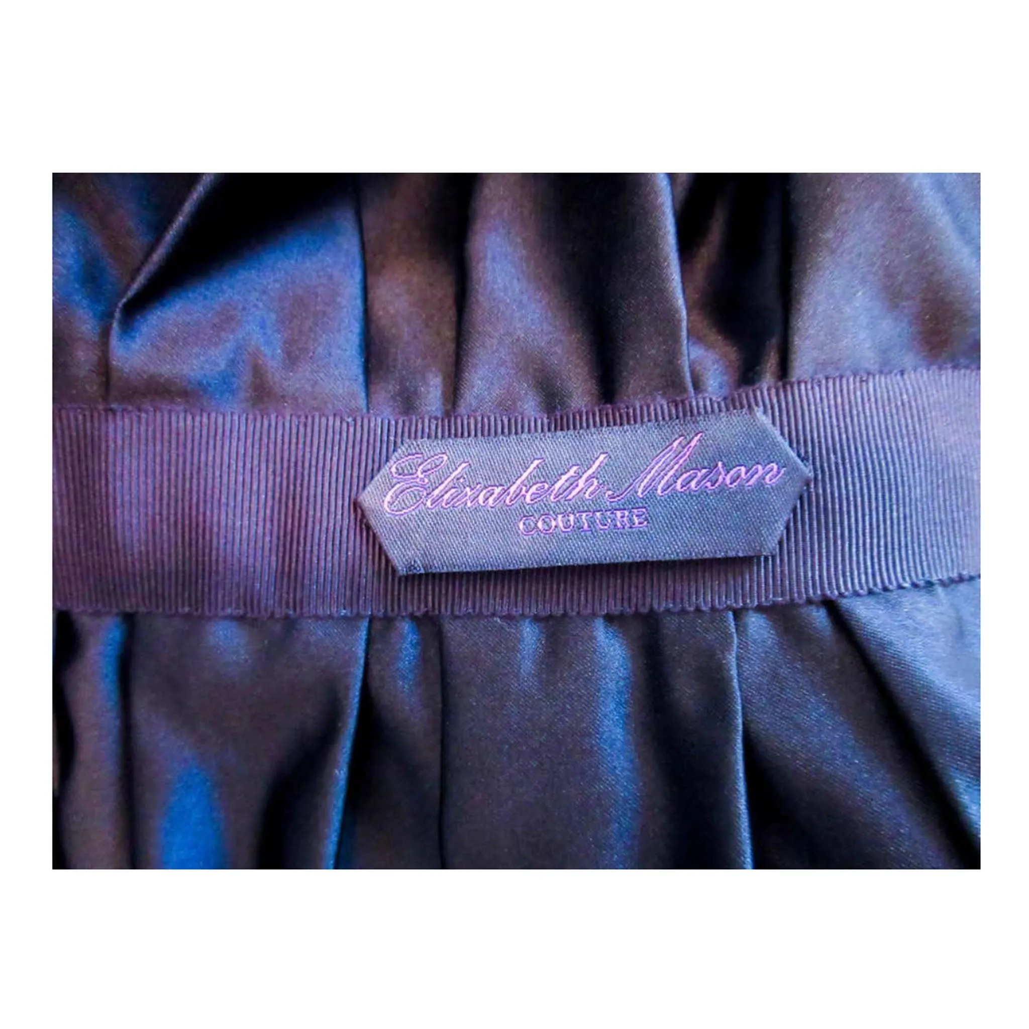 ELIZABETH MASON COUTURE 'Avant Garde' Black Silk Wrap Made to Order