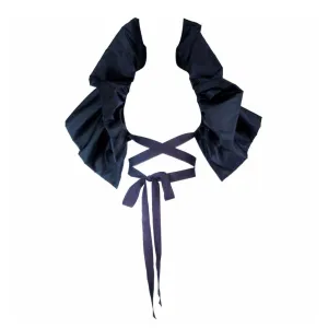 ELIZABETH MASON COUTURE 'Avant Garde' Black Silk Wrap Made to Order