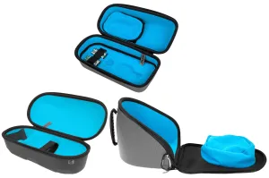 Exalt LE Universal Carbon V3 Goggle & Loader & Tank Case - Charcoal Grey / Cyan Microfiber