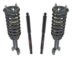 Fits 05-09 Dodge Dakota 4 Wheel Drive Front Coil Spring Strut & Mount Rr Shocks