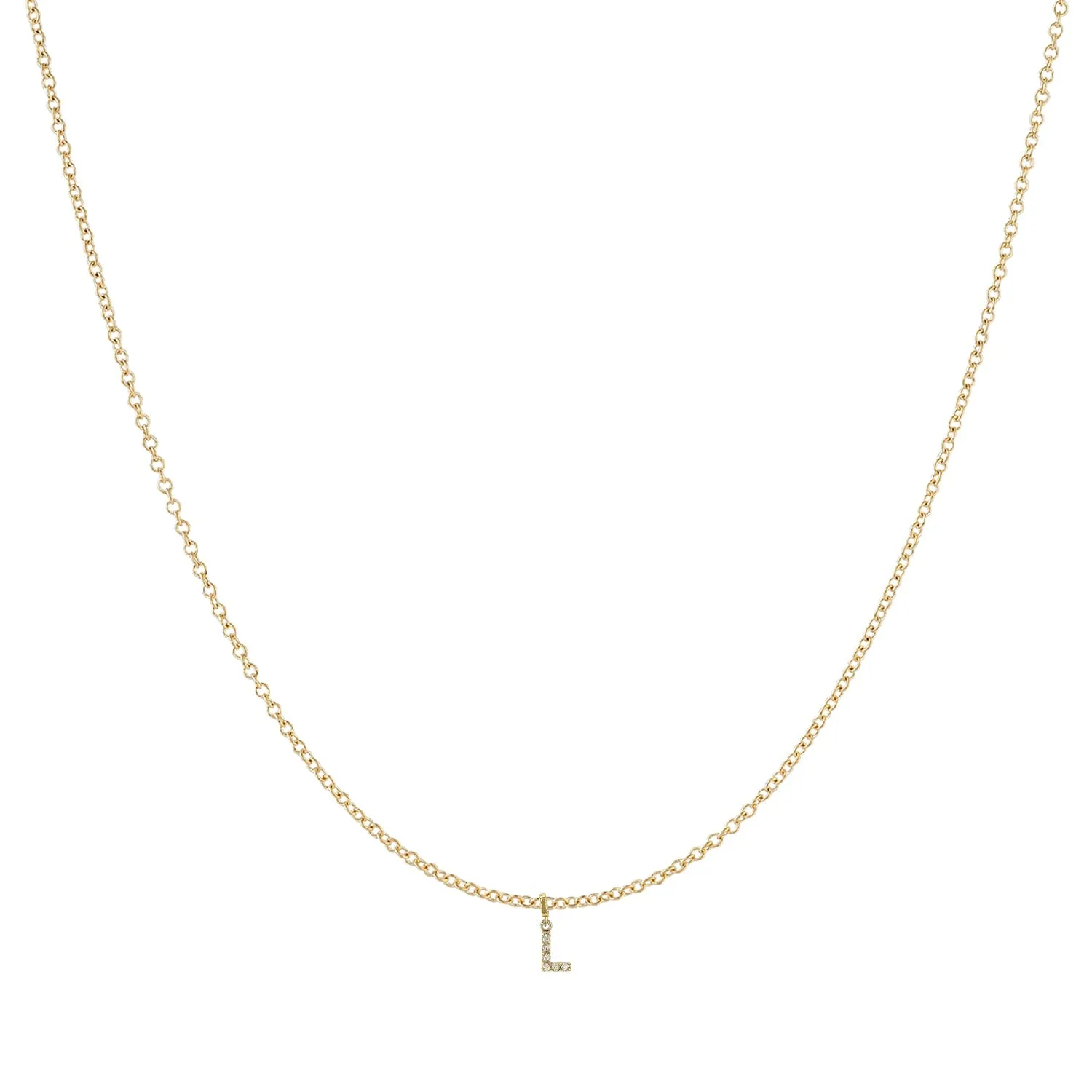 Large Custom Diamond Initial Necklace