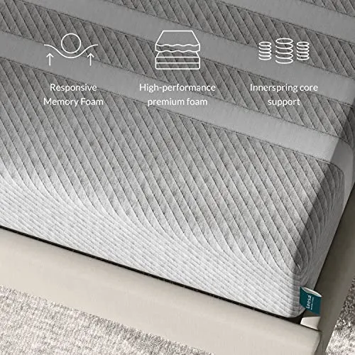 Leesa Original Hybrid 11" Mattress, Queen, Premium Cooling Foam and Pocket Springs/CertiPUR-US Certified /100-Night Trial