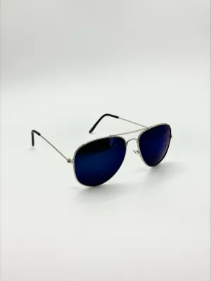 Luna Silver Blue tint Sunglasses