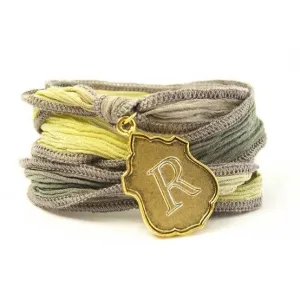 Monogram Crest Jewelry, Silk Wrap Bracelet