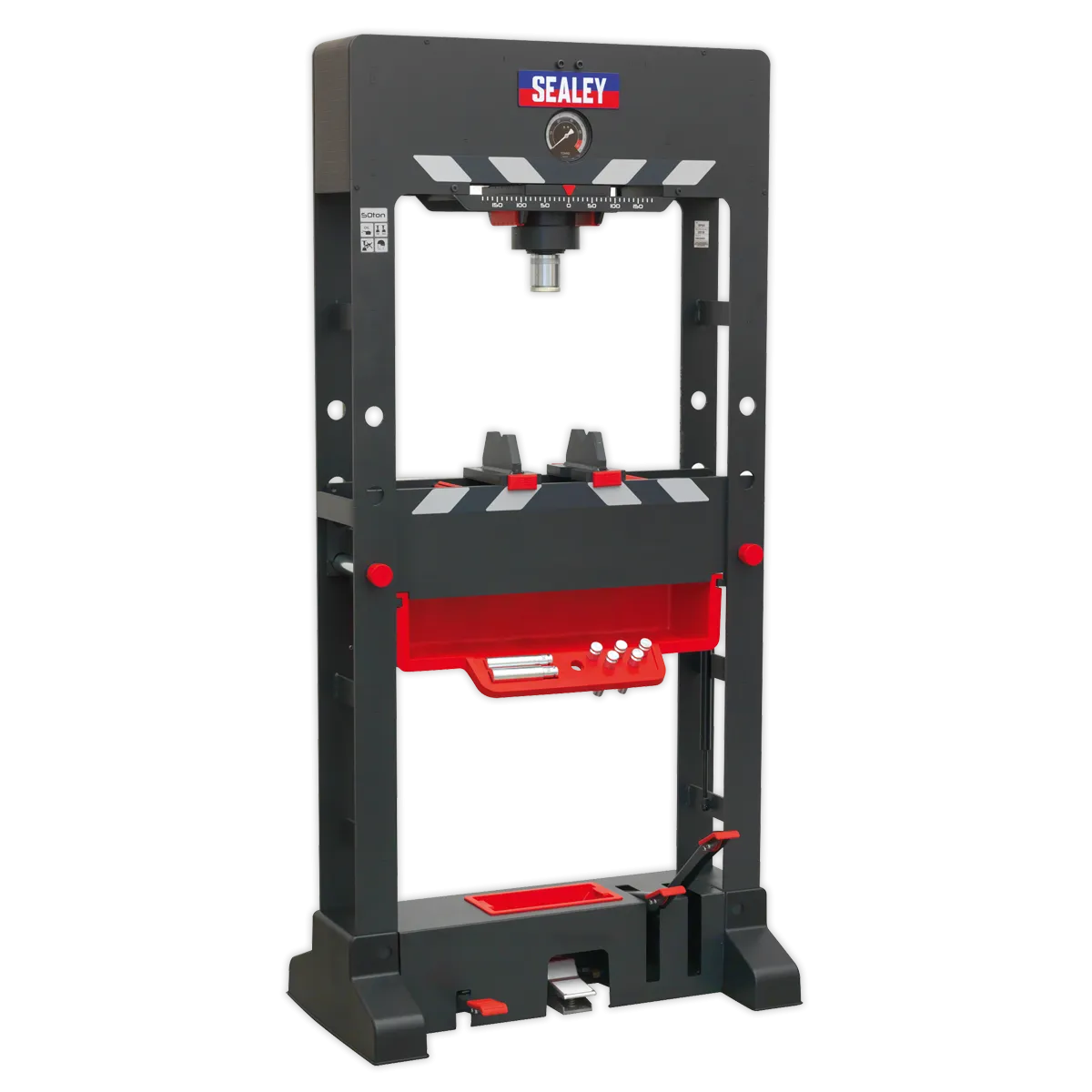 Premier Air/Hydraulic Press 50tonne Floor Type with Sliding Ram and Foot Pedal