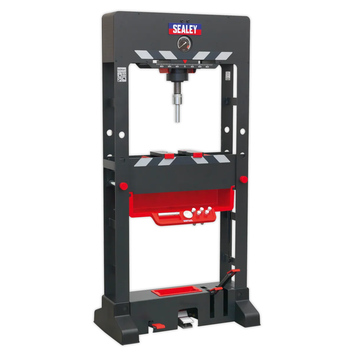 Premier Air/Hydraulic Press 50tonne Floor Type with Sliding Ram and Foot Pedal