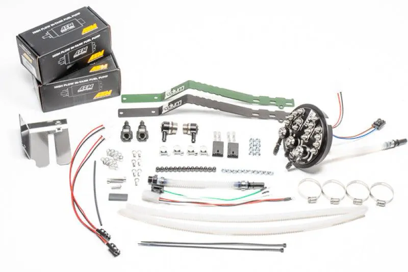 Radium Engineering Nissan S14/S15/R33/R34 Fuel Hanger For Dual AEM 50-1200 - Pumps Included