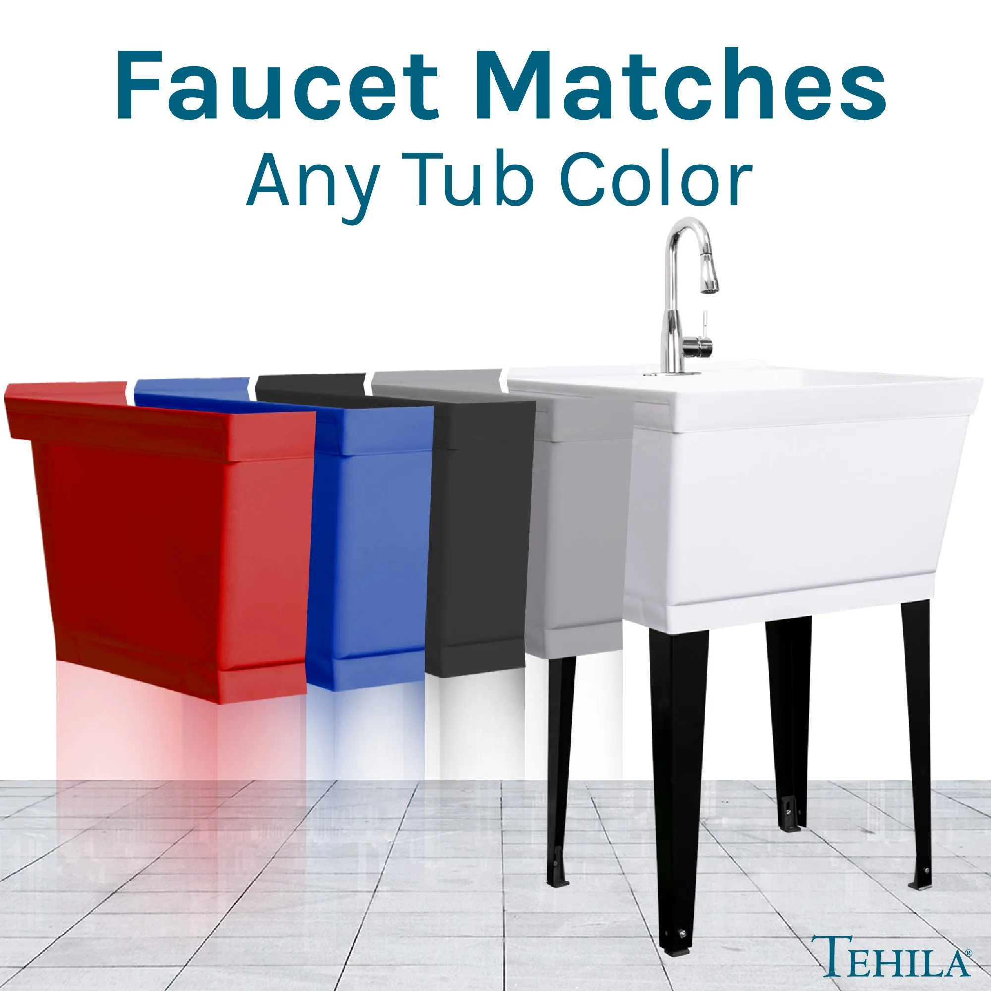 Tehila Chrome Finish Low Profile Pull-Down Faucet
