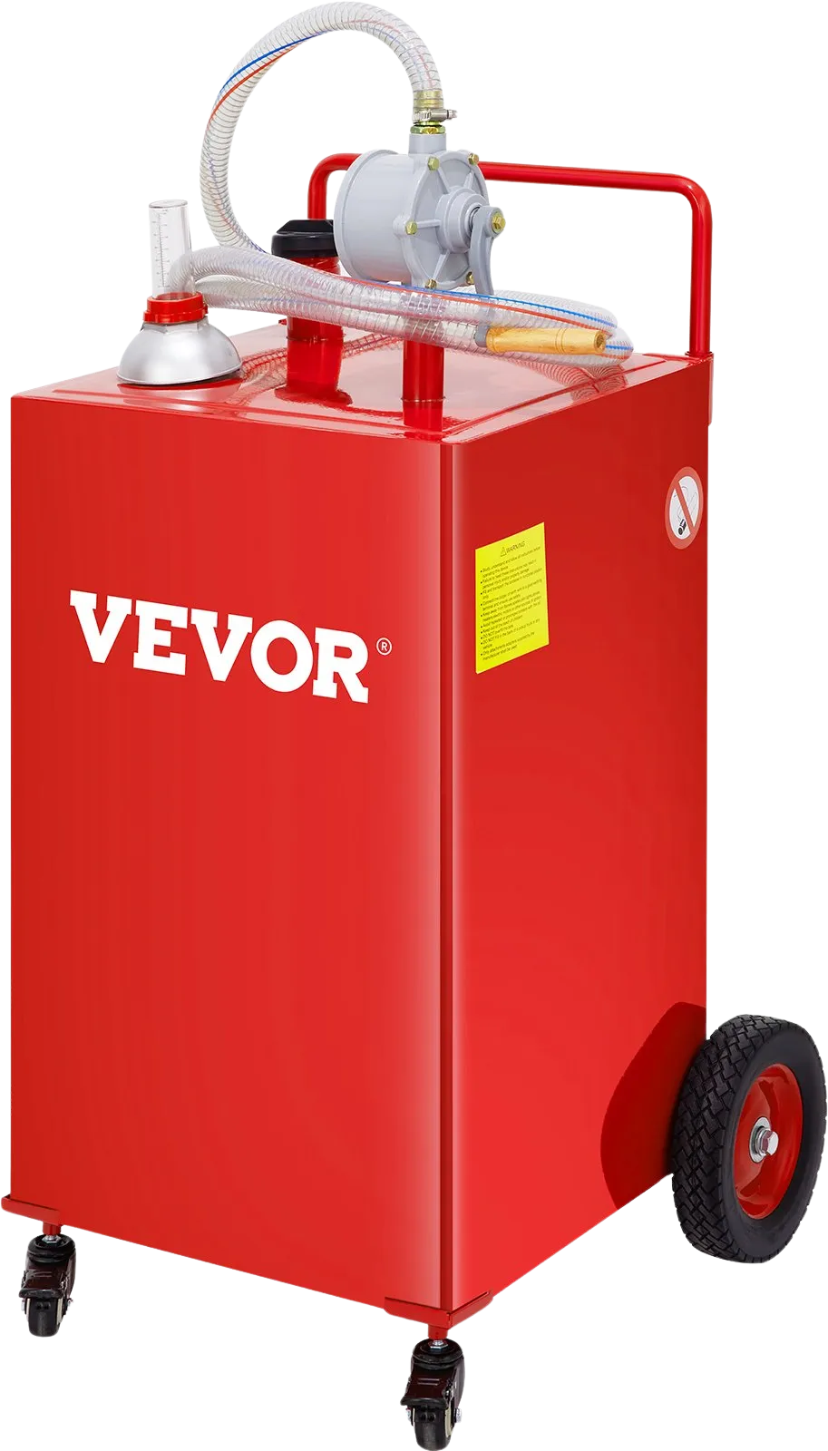 Vevor Fuel Caddy 30 Gallon Gas Storage Tank with Manual Transfer Pump New