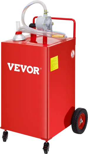Vevor Fuel Caddy 30 Gallon Gas Storage Tank with Manual Transfer Pump New