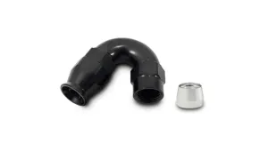 Vibrant 150 Degree High Flow Hose End Fitting for PTFE Lined Hose, -6AN - 28506